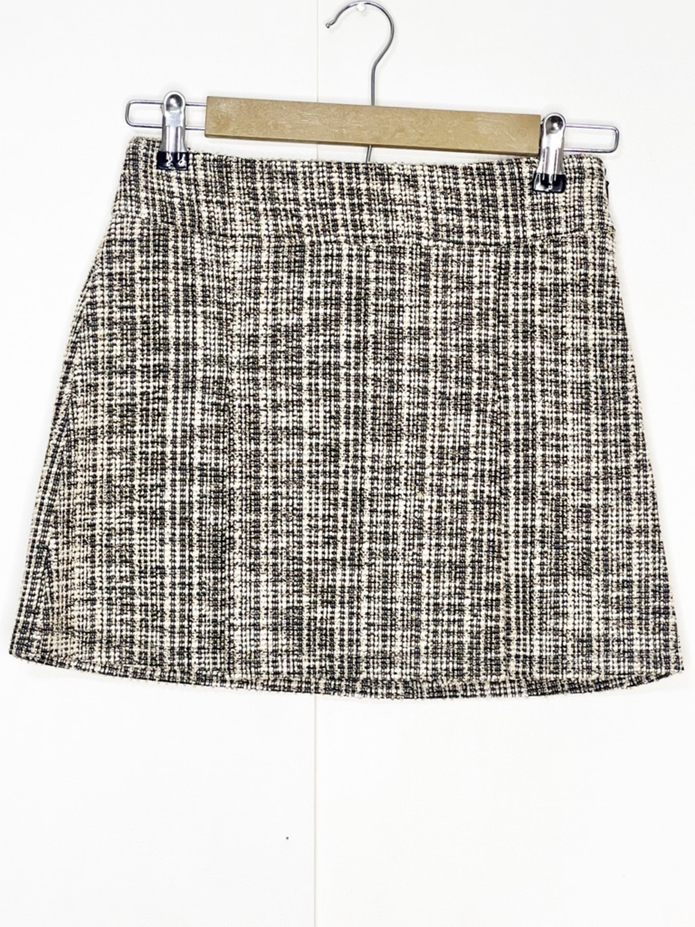 MNG Tweed Pleated Mini Skirt NEW